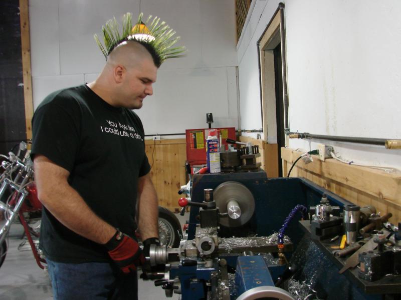 Greg Williams works in a fabrication area where parts can be customized. SUSAN JOHNS/Wiscasset Newspaper