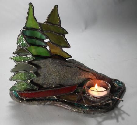 “Campfire 1”- Dick Macdonald of Macdonald Stained Glass, Ltd.